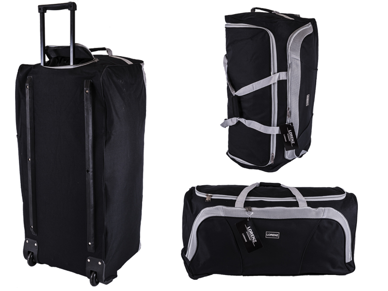 2621 28" Trolley Bag with Front Pocket & Retractable Black/Grey